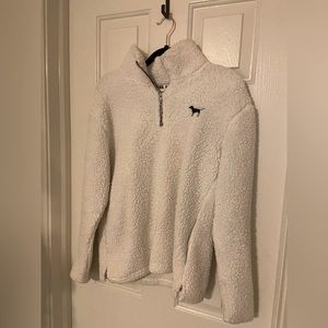 VS Pink Sherpa pullover size XS